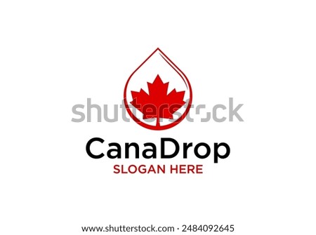 Canada drop shape concept logo design.