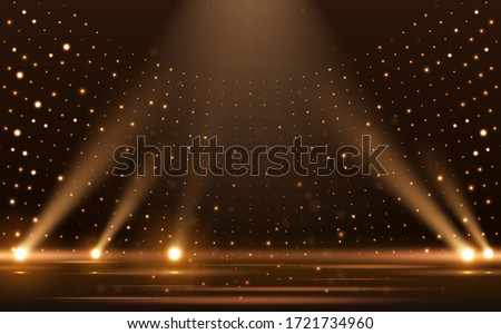 Gold lights rays scene background Foto d'archivio © 