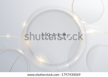 Abstract gold circle lines on white background ストックフォト © 