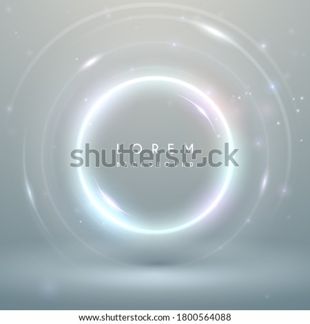 Magic light white ring background
