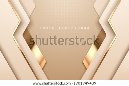Abstract gold and white luxury geometric background