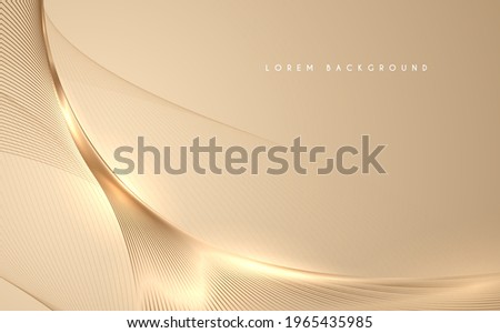 Abstract gold threads background with glow effect