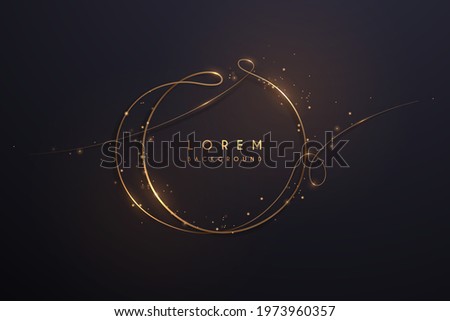 Golden circle thread with light effect