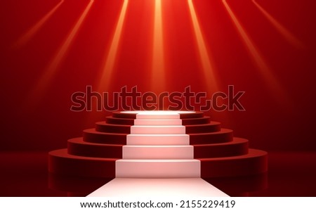 Similar – Image, Stock Photo red carpet Stairs Red Gray