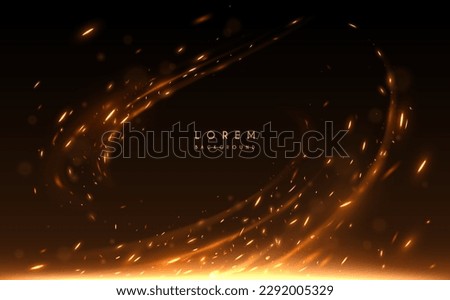 Fire sparks swirl motion effect