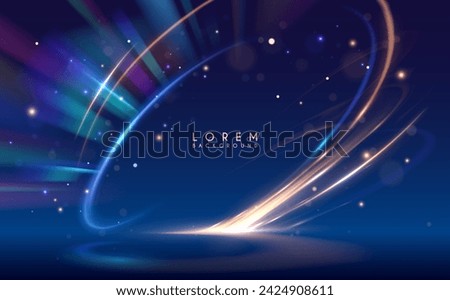 Abstract circle light motion effect background