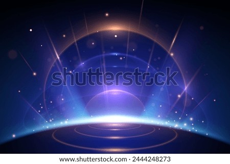 Abstract light effect with sparks