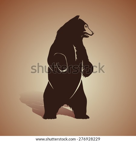 Walking Bear Silhouette Free Vector 