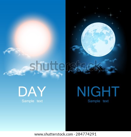 Day and night illustration