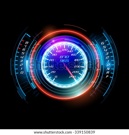 Abstract car speedometer