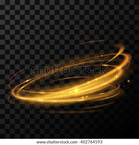 gold circle light effect