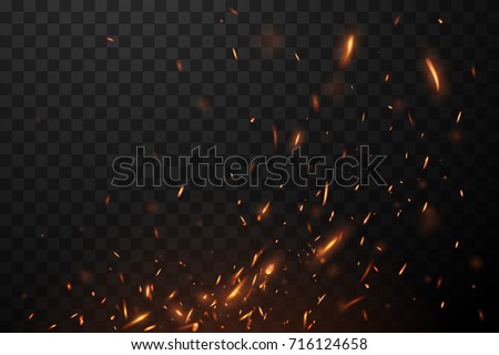 Fire flying sparks