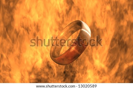 Ring surrounded by fire