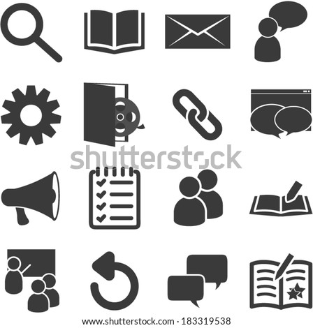 List of classroom related icons