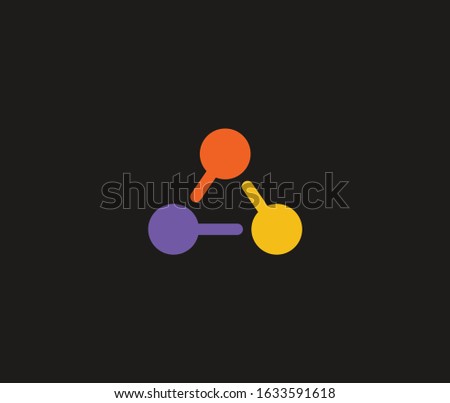 Three circle tech Modern Style Logo Icon Design Element