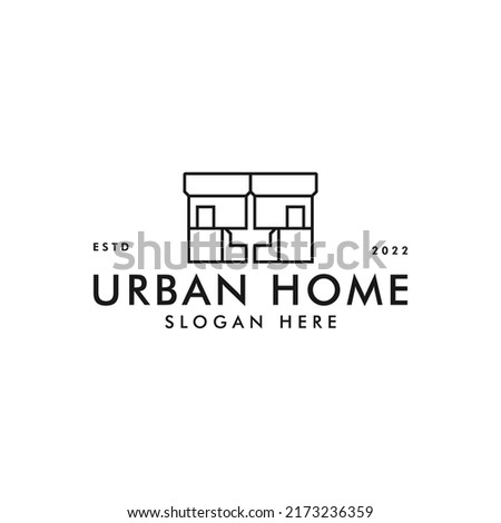 Urban deca Homes logo business vector design template. minimalist urban house logo design vector illustration with modern, simple and elegant styles isolated on white background. Сток-фото © 