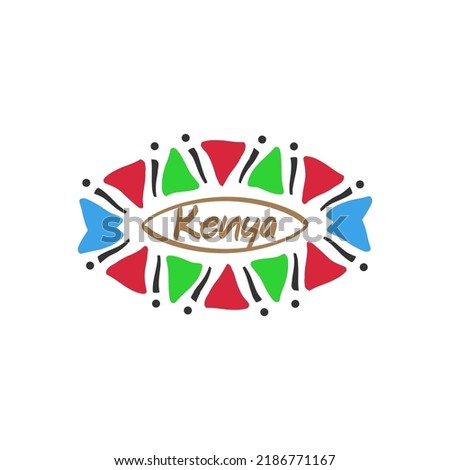 Abstract Kenya tourist logo business vector design template. Colorful Kenya Travel logo business design vector illustration with creative and unique styles isolated on white background.