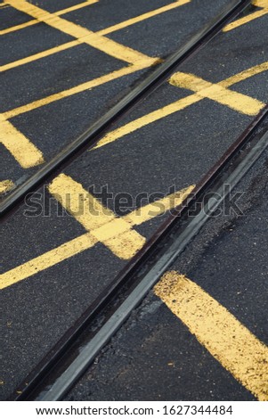 Similar – Image, Stock Photo trolley car traffic signal on the street in Bilbao city Spain, tram signal