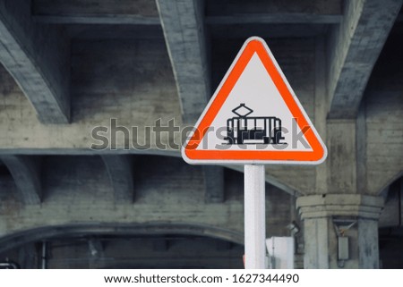 Similar – Image, Stock Photo trolley car traffic signal on the street in Bilbao city Spain, tram signal