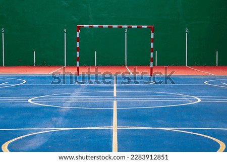 Similar – Image, Stock Photo old soccer goal sports equipment on the field