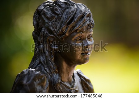 Bronze Statue - Girl Portrait