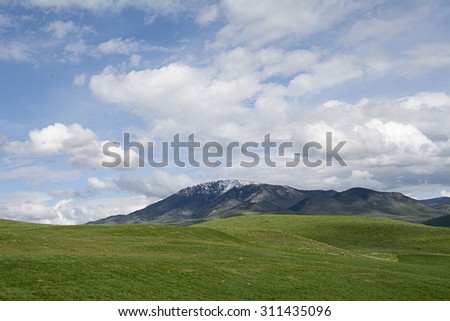 Mountain landscape scene in northern utah just north of salt lake city
