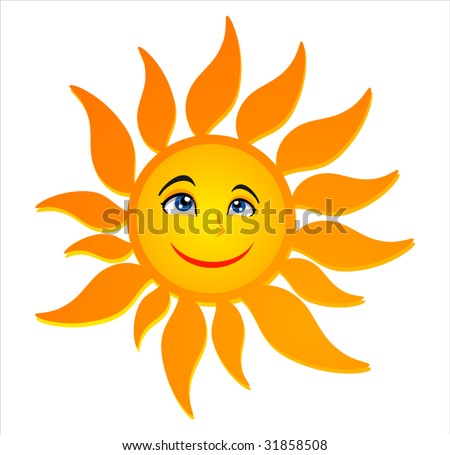 Funny Sun Stock Vector Illustration 31858508 : Shutterstock