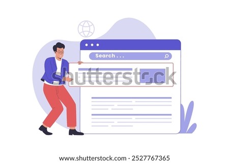 Website featured snippets concept illustration. Illustration for website, landing page, mobile app, poster and banner. Trendy flat vector illustration