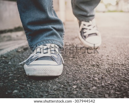 Feet Walking (Vintage Style)