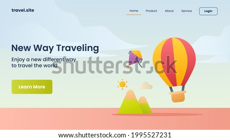 new way traveling campaign for web website home homepage landing page template