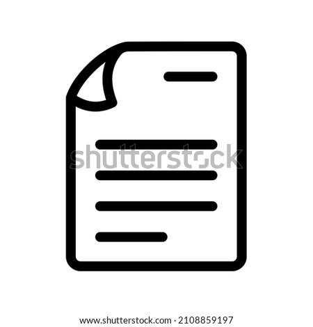 text document file paper sheet page single isolated icon with outline style