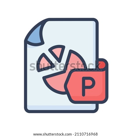 slide document file paper page single isolated icon with filled line style