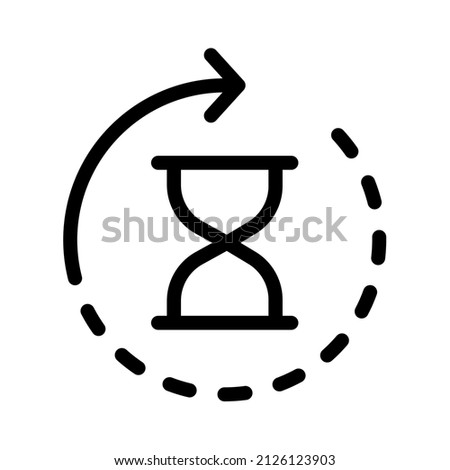 anti aging hourglass waiting slow time single isolated icon with outline style