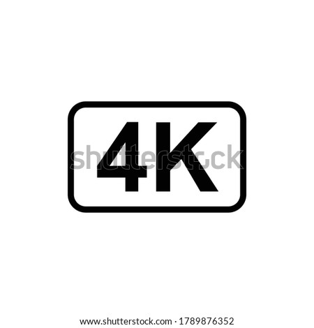 Simple 4K Video Image Resolution Vector Design