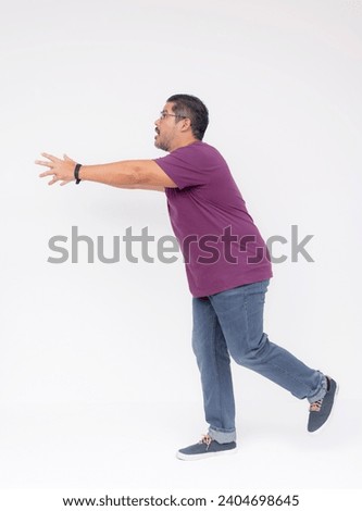 Similar – Image, Stock Photo Man reaches into a laundry basket