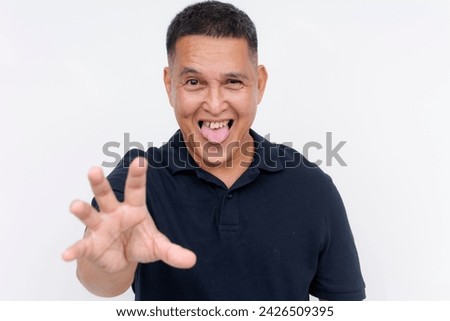 Similar – Image, Stock Photo Man reaches into a laundry basket