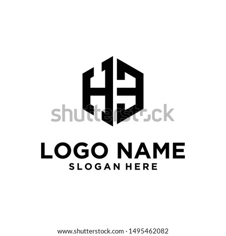 H3 simple initial logo concept