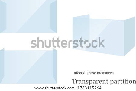 Vector illustration set of splash infection countermeasure partition.