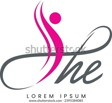 She Logo Simple and Beautiful Design