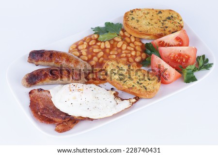 English breakfast, Food