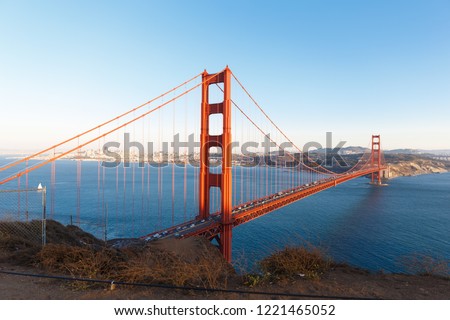 Similar – Image, Stock Photo Golden Gate Brige in San Francisco USA