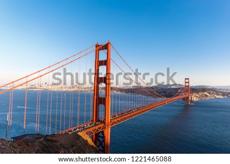 Similar – Image, Stock Photo Golden Gate Brige in San Francisco USA