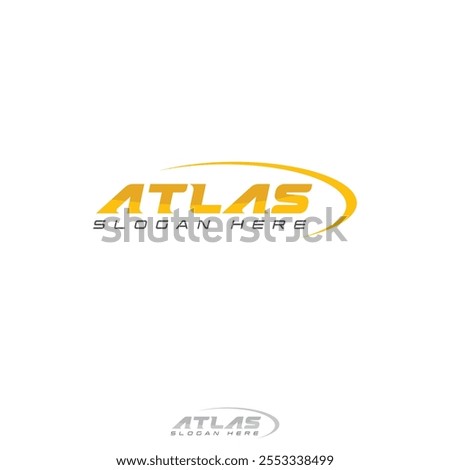 Atlas letter design element minimal logo design. Vector illustration