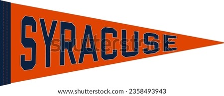 Syracuse New York Pennant Flag