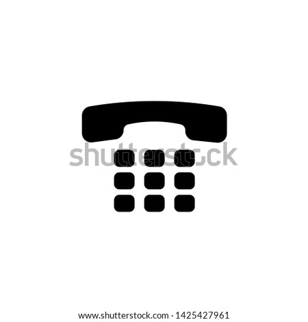 phone dialpad layout simple black vector icon