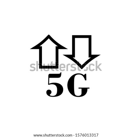 5g, signal, arrows vector icon. Simple element illustration from UI concept. Mobile concept vector illustration. 5g, signal, arrows vector icon