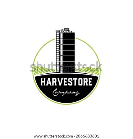 Harvestore silo logo with classic design style