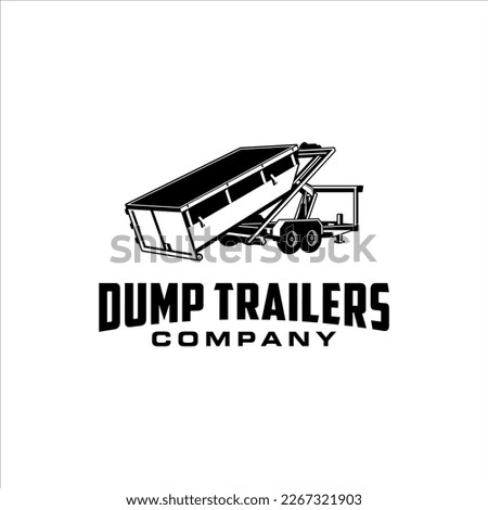 Roll off dumpsters logo with masculine style design