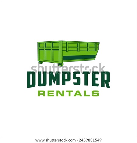 Dumpster company logo with masculine style design