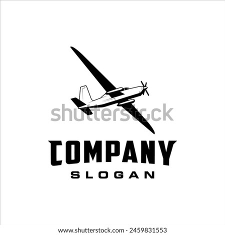 Aviation logo in hovering position with classic style design